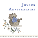 Chat c&acirc;lin avec pelote d'anniversaire